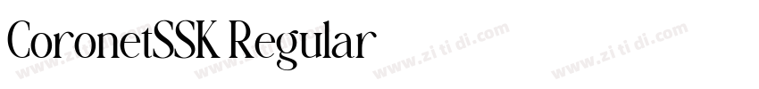 CoronetSSK Regular字体转换 CoronetSSK Regular字体转换